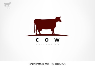 Cow logo vector. Animal design.