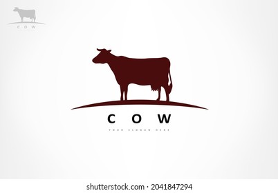 Cow logo vector. Animal design.