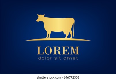 Cow logo vector. Animal design. Cattle logo.