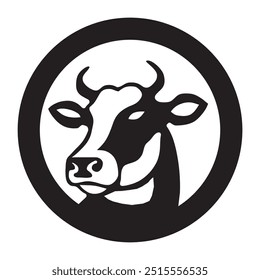 cow logo vector design. creative cow logo