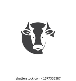 cow logo vector illustration  design