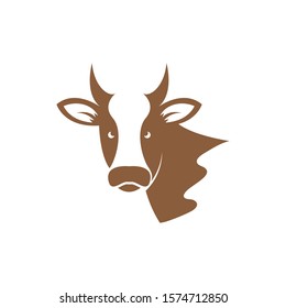 cow logo vector illustration templat design