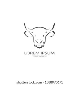 Cow logo vector illustration template