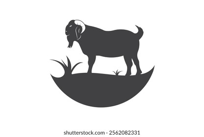 Cow logo vector illustration template Goat icon vector illustrtion Pro Vector