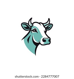 cow logo vector, modern minimalist logo