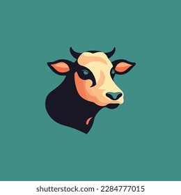 vector logotipo de vaca, logotipo moderno minimalista