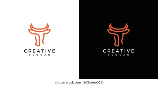 Plantilla de Vector de logotipo de vaca. icono de logotipo de vaca