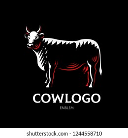 Cow logotype - vector farm illustrations
