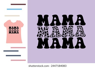 Cow mama t shirt design 