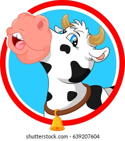 cow mascot cartoon