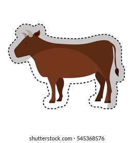 cow meat butchery icon vector illustration design