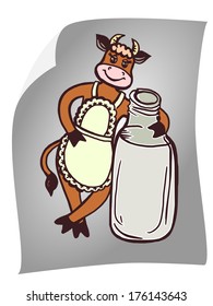 cow and milk