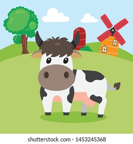 cow milk background vector design