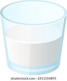 Kuhmilch Getränke Konzept Symbol Tasse, Ökologie natürliche beliebte Tierlotion trinken isometrische Vektorgrafik, einzeln auf Weiß. Glass Erfrischung Milch Milchmilch, ländliche Küche.