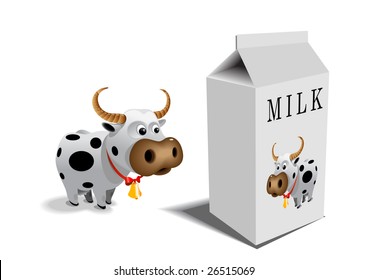 cow and milk box