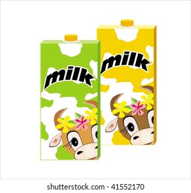 Cow and milk box