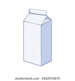 cow milk box cartoon. nutrition healthy, breakfast lunch, snack beverage cow milk box sign. isolated symbol vector illustration