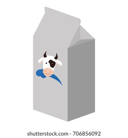 cow milk box icon