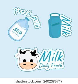 cow milk cartoon vector illustration design