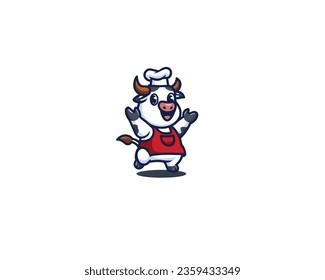 cow milk chef happy illustration