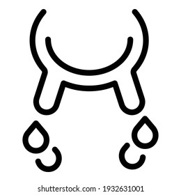Cow milk icon. Outline cow milk vector icon for web design isolated on white background