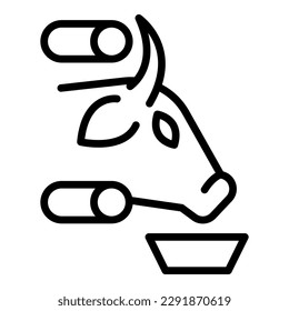 Cow milk icon outline vector. Cattle farm. Angus animal
