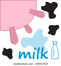 cow milk illustration 