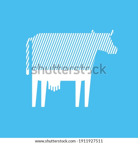 Cow With Milk Inside. vector illustration For packaging dairy products