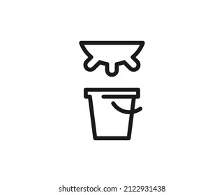 Cow milk line icon. High quality outline symbol for web design or mobile app. Thin line sign for design logo. Color outline pictogram on white background