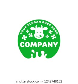 Cow milk logo