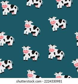Kuh und Milch nahtlos Muster Perfekt für Gewebe, Wickelpapier oder Kindergarten Dekor.