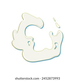 cow milk splash cartoon. creamy fresh, glass spill, droplet pour cow milk splash sign. isolated symbol vector illustration