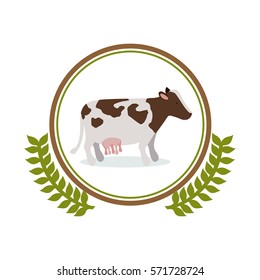 Cow milk symbol icon vector illustration graphic design