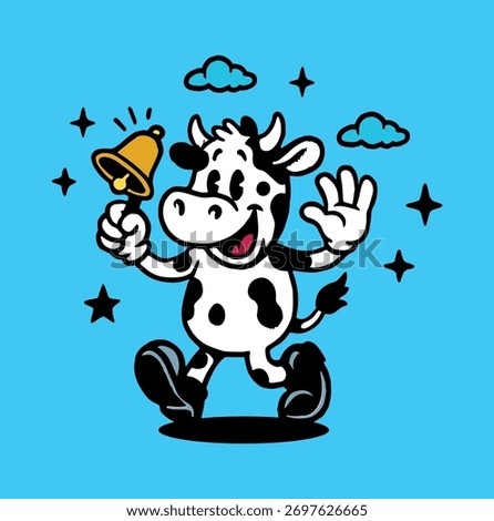 Cow Milk Vector Art, Bell Icons, and Graphics for multiple uses