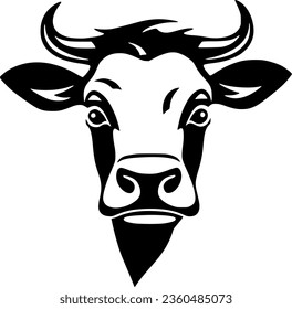 Cow - Minimalist and Flat Logo - Vector illustration