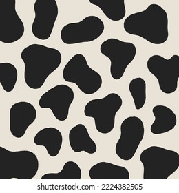 Cow Modern editable vector Hand drawing pattern.