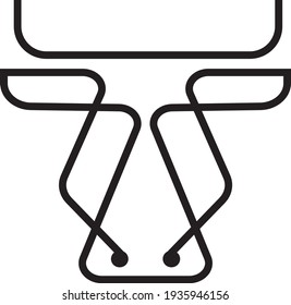 Cow modern logo vector design