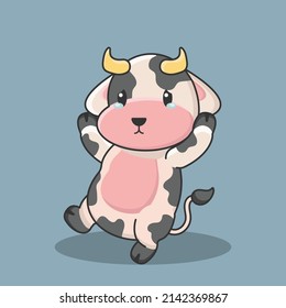 cow moo pet farm background character farm face breed color industry natural milk cartoon comic art