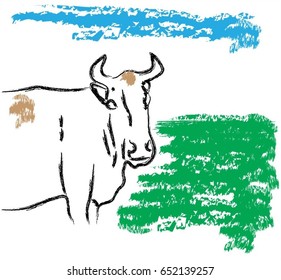 Cow on meadow