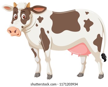 A cow on white background illustration A cow on white background illustration
