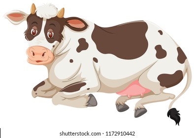 A cow on white background illustration A cow on white background illustration