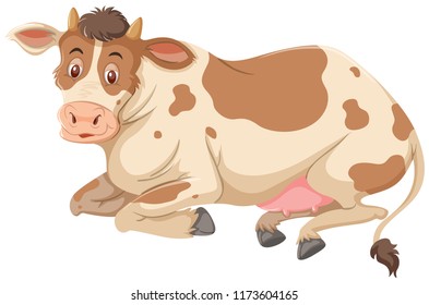 A cow on white background illustration A cow on white background illustration