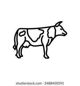 Cow Outline Icon, Vector illustration