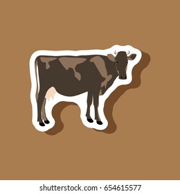 cow paper sticker