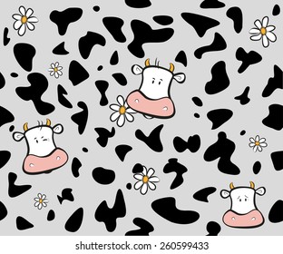 Cow Pattern Stock Vector (Royalty Free) 260599433 | Shutterstock