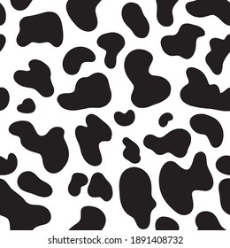 Cow pattern black and white animal print vector illustration