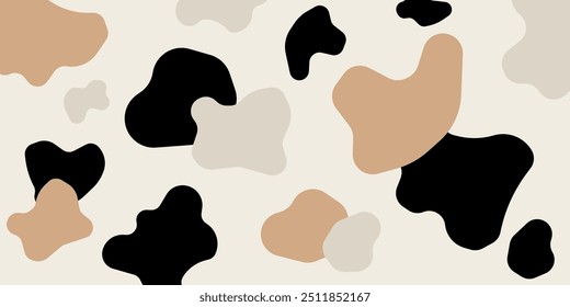 cow pattern brown background. vector
