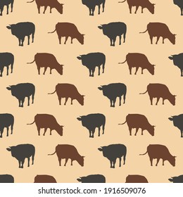 The cow pattern is formed from a picture of a cow arranged in a pattern, suitable for book cover companies, printing companies, etc.
