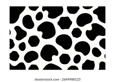 Cow pattern with irregular spots on a cream colored seamless pattern vector