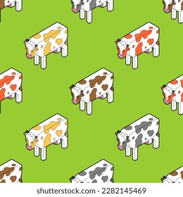 Cow pattern seamless. Cows background. Baby fabric texture